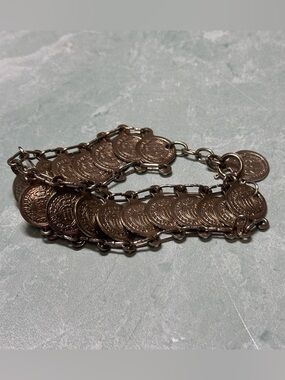 Vintage Republic Di San Marino Italian Silver Coin Bracelet